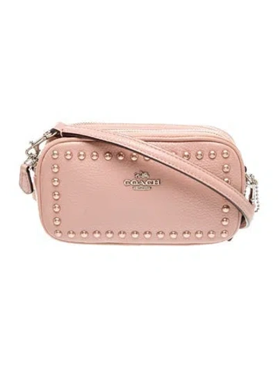 Pre-owned Coach Leather Crossbody Bag In Pink
