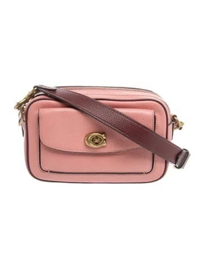 Pre-owned Coach Leather Crossbody Bag In Pink