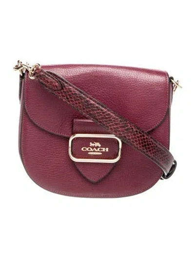Pre-owned Coach Leather Crossbody Bag In Purple
