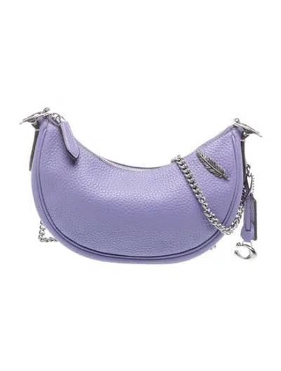 Pre-owned Coach Leather Crossbody Bag In Purple
