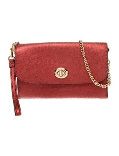 Pre-owned Coach Leather Crossbody Bag In Purple