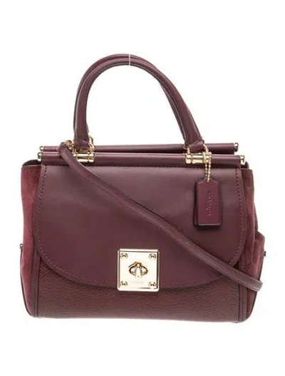 Pre-owned Coach Leather Crossbody Bag In Purple