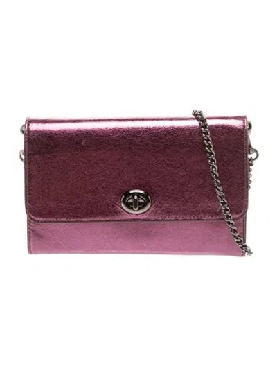 Pre-owned Coach Leather Crossbody Bag In Purple