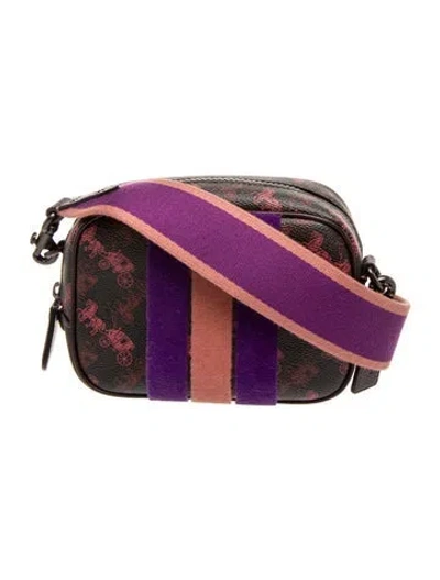 Pre-owned Coach Leather Crossbody Bag In Purple
