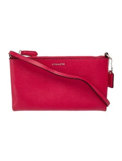 Pre-owned Coach Leather Crossbody Bag In Red