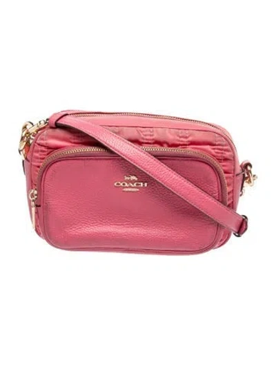 Pre-owned Coach Leather Crossbody Bag In Red