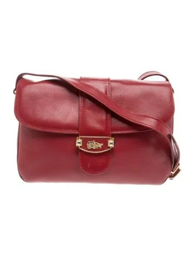 Pre-owned Coach Leather Crossbody Bag In Red