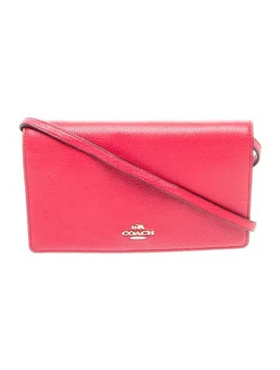 Pre-owned Coach Leather Crossbody Bag In Red