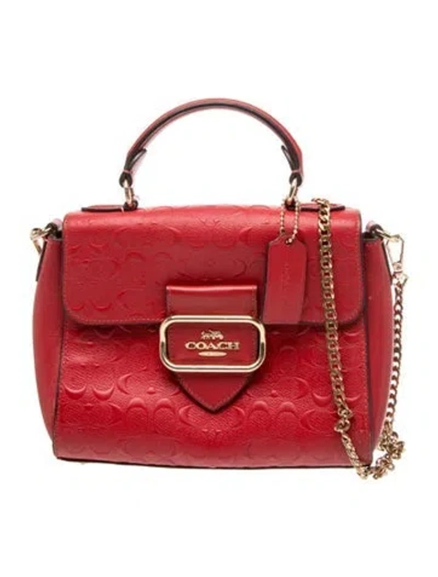 Pre-owned Coach Leather Crossbody Bag In Red