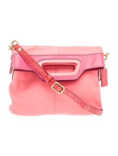 Pre-owned Coach Leather Crossbody Bag In Red