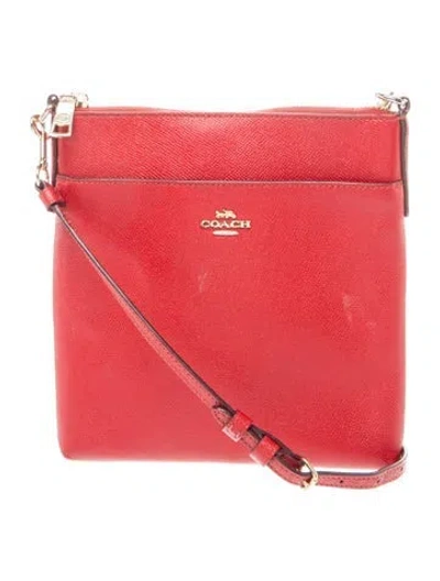 Pre-owned Coach Leather Crossbody Bag In Red