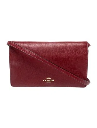 Pre-owned Coach Leather Crossbody Bag In Red