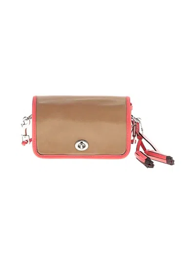 Pre-owned Coach Leather Crossbody Bag In Tan