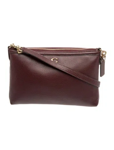 Pre-owned Coach Leather Crossbody Bag W/ Tags In Burgundy