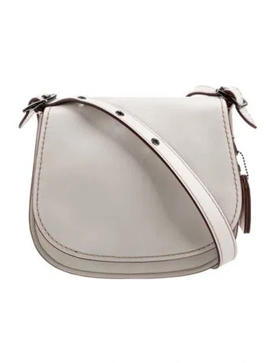Pre-owned Coach Leather Crossbody Bag In White