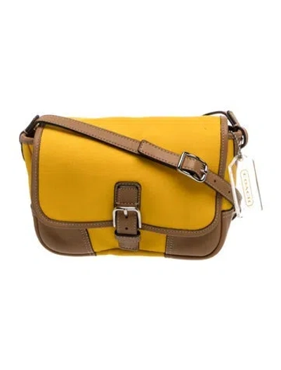 Pre-owned Coach Leather Crossbody Bag In Yellow