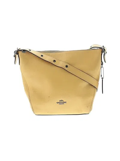 Pre-owned Coach Leather Crossbody Bag In Yellow