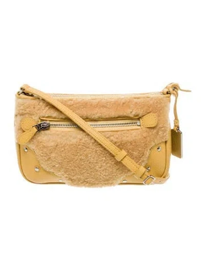 Pre-owned Coach Leather Crossbody Bag In Yellow