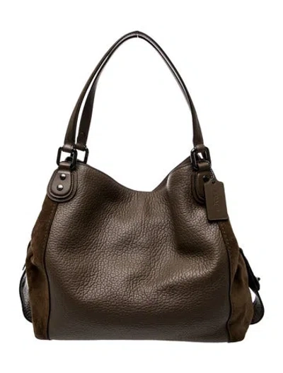Pre-owned Coach Leather Edie 42 In Brown