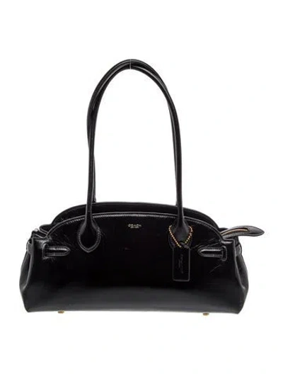 Pre-owned Coach Leather Empire Carryall 34 In Black