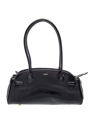 Pre-owned Coach Leather Empire Carryall 34 In Black