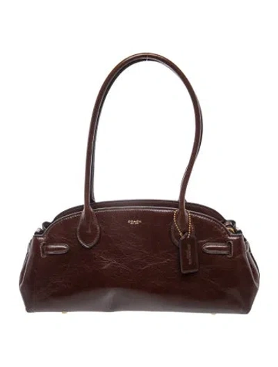 Pre-owned Coach Leather Empire Carryall 34 In Brown