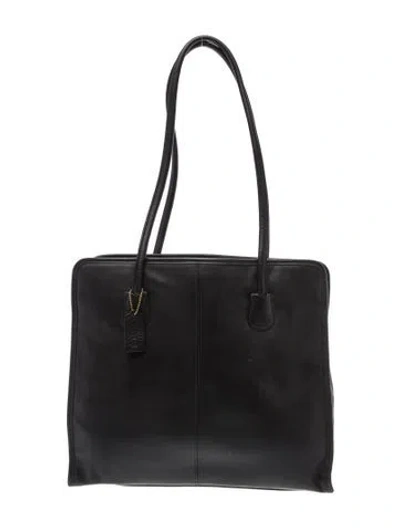 Pre-owned Coach Leather Evening Bag In Black
