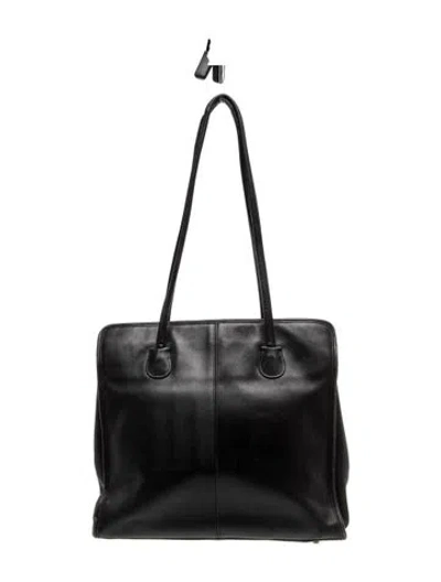 Pre-owned Coach Leather Evening Bag In Black