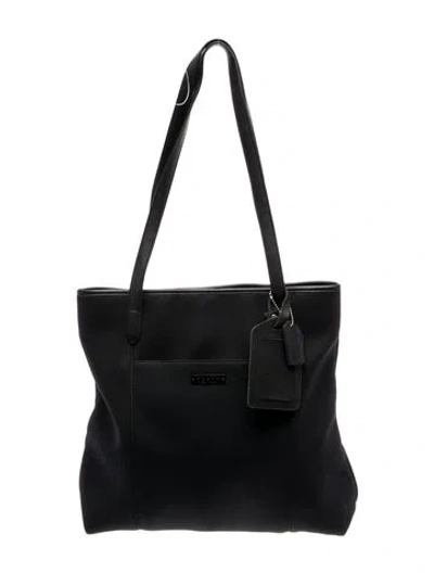 Pre-owned Coach Leather Evening Bag In Black
