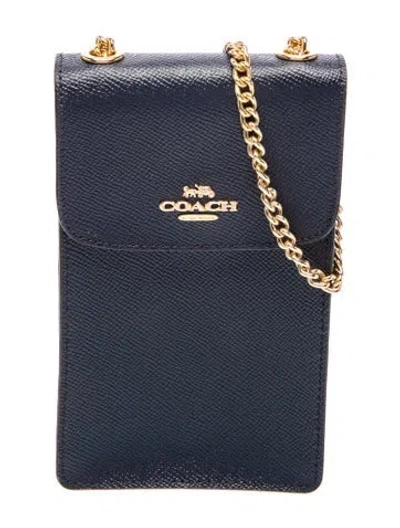 Pre-owned Coach Leather Evening Bag In Blue