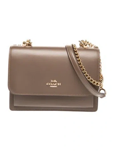 Pre-owned Coach Leather Evening Bag In Brown