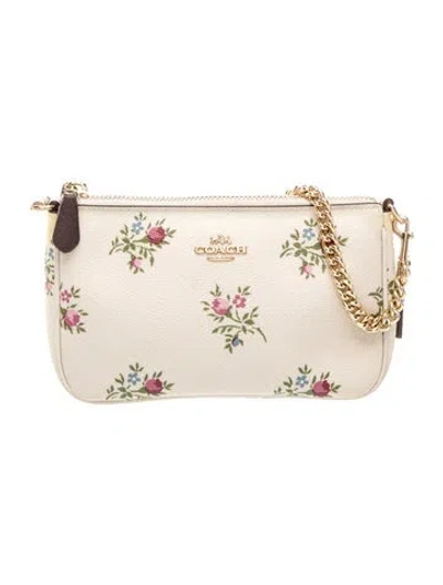 Pre-owned Coach Leather Evening Bag In Neutral