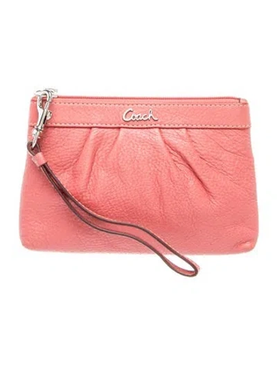 Pre-owned Coach Leather Evening Bag In Pink