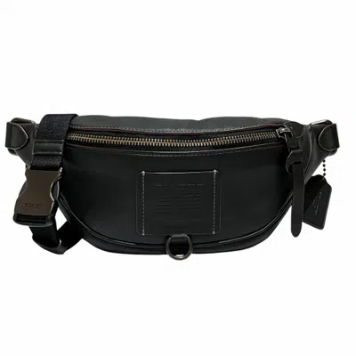 Pre-owned Coach Leather Fanny Pack () In Black