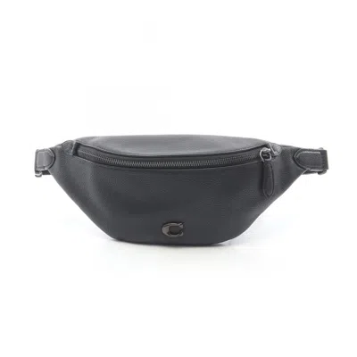 Pre-owned Coach Leather Fanny Pack () In Black