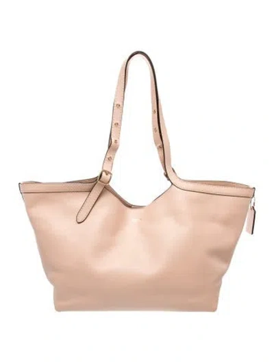 Pre-owned Coach Leather Gramercy Tote Bag Xl In Neutrals/pink