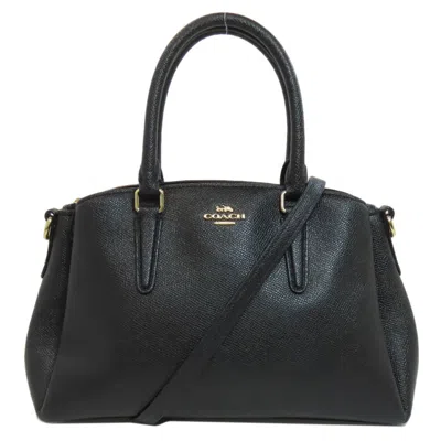 Pre-owned Coach Leather Handbag () In Black