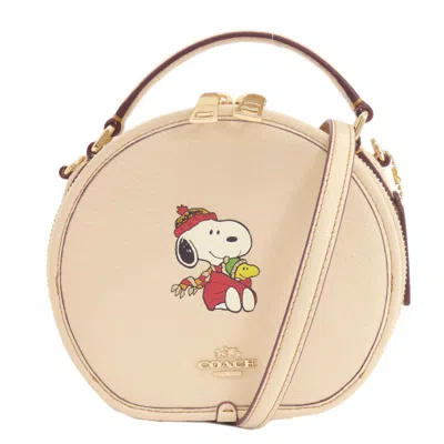 Pre-owned Coach Leather Handbag () In Beige