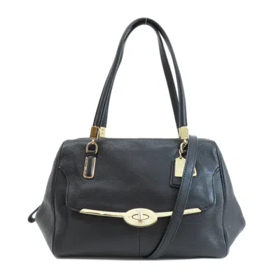 Pre-owned Coach Leather Handbag () In Black