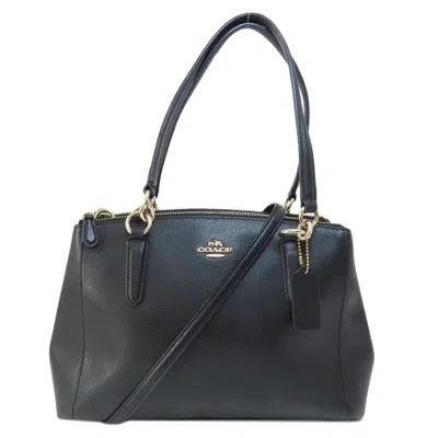 Pre-owned Coach Leather Handbag () In Black