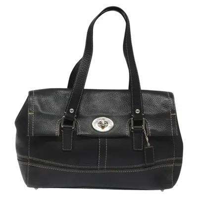 Pre-owned Coach Leather Handbag () In Black
