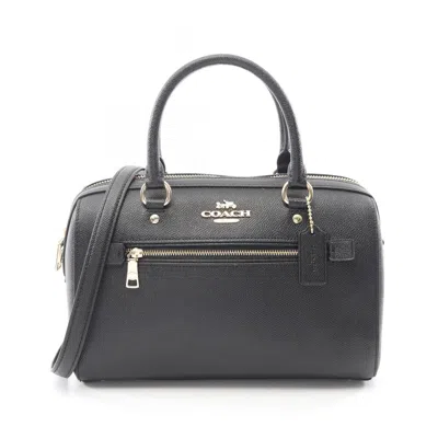 Pre-owned Coach Leather Handbag () In Black