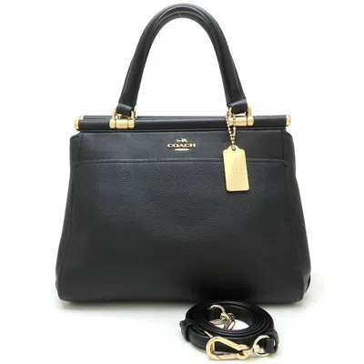 Pre-owned Coach Leather Handbag () In Black