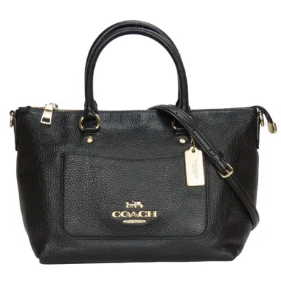 Pre-owned Coach Leather Handbag () In Black