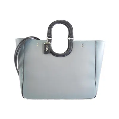Pre-owned Coach Leather Handbag () In Blue