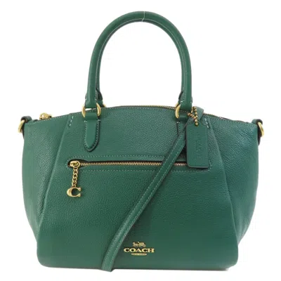 Pre-owned Coach Leather Handbag () In Green