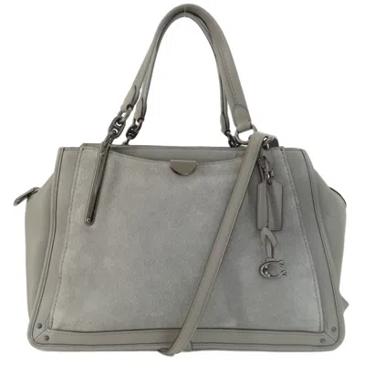 Pre-owned Coach Leather Handbag () In Grey
