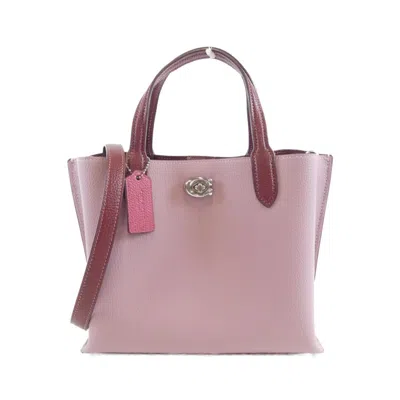 Pre-owned Coach Leather Handbag () In Pink