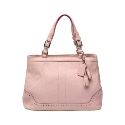Pre-owned Coach Leather Handbag () In Pink