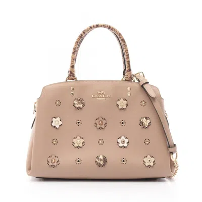 Pre-owned Coach Leather Handbag () In Sand